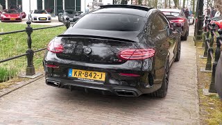 Mercedes C63 S AMG Coupe with Decat Akrapovic Exhaust  LOUD Accelerations [upl. by Seys196]