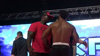 Hector Lombard vs Lorenzo Hunt get HEATED at BKFC 22 weighins [upl. by Gove]