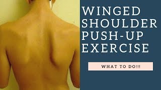 How To Fix A Winged Scapula With The Push Up Plus Serratus Anterior Muscle Exercise [upl. by Oribella567]