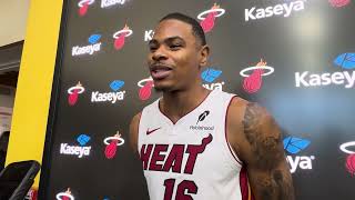 Keshad Johnson interview at 2024 Miami HEAT media day [upl. by Anitaf588]