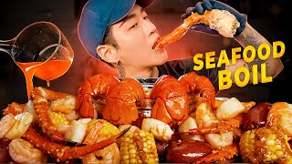 ASMR SEAFOOD BOIL MUKBANG 먹방  COOKING amp EATING SOUNDS  Zach Choi ASMR [upl. by Ydnerb883]