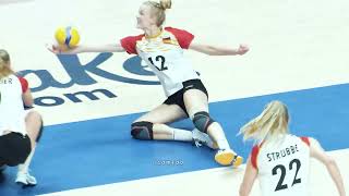 수비력 만랩 미녀들 독일 12번 오르트만 9번 알스마이어 Germany Volleyball Hanna Orthmann Lina Alsmeier [upl. by Dodge]