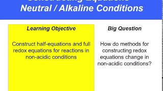 KAC305  Redox II Constructing Equations  Neutral or Alkaline conditions [upl. by Anav]