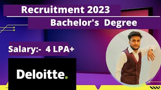 Deloitte Mass Hiring For 2023 Batch  Deloitte Recruitment 2023  Deloitte Off Campus Drive for 2023 [upl. by Weatherley925]