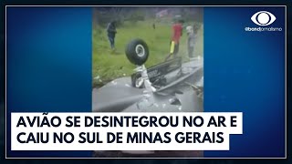 Queda de avião mata sete pessoas em Minas Gerais  Jornal da Band [upl. by Gintz]