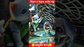 বিড়াল ও ঠাকুমা কষ্টের গল্প 💖Grandma Throw Kitten from Windo 😿 cat kitten shorts cat story [upl. by Betty764]