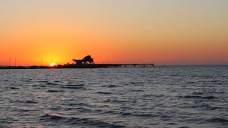 Sunrise from Indian Point Pier  Time Lapse With Audio [upl. by Merla]