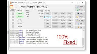 Xampp Mysql Error Fix 100 Worked [upl. by Tarah]