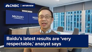 Baidus latest results are very respectable analyst says [upl. by Dennison]