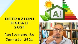 Novità Detrazioni Fiscali 2021 [upl. by Elfont65]