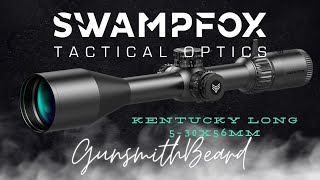 SwampFox Tactical Optics Kentucky Long 530x56mm Sharpshooter MOA Ballistic Reticle [upl. by Melissa413]