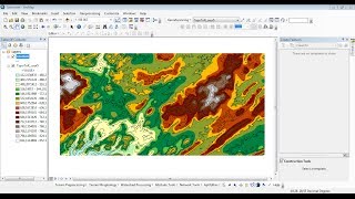 Topo to Raster  Création dun MNT à partir dune carte topographique sous ArcGIS 101 [upl. by Ayiak123]