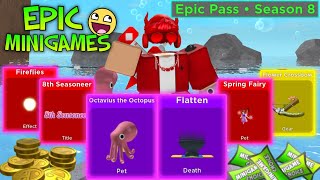 Reviewing Epic Minigames Season 8 Update COMPLETED BATTLE PASS [upl. by Aloysia]