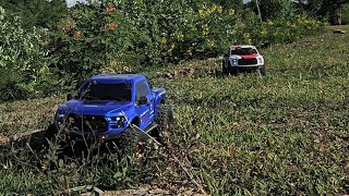 Ford Raptor F150 VS Ford Raptor F150 Cragsman Scale 18 offroadcar 4x4rcscaleaction offroad [upl. by Archie]