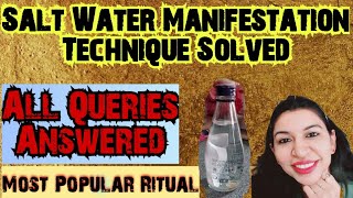 Salt Water Manifestation Technique All Queries Answered [upl. by Raamaj]