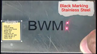 Black marking stainless steel 50W fiber laser marking [upl. by Eon]