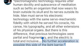 McLuhan  “Electromagnetic technology requires utter human docility…” [upl. by Solita435]