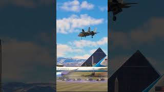 US Air Force F35 Jet incredible landing next to the Air Force One [upl. by Darahs]