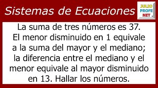 SISTEMAS DE ECUACIONES LINEALES 3×3  Problema 1 [upl. by Leksehc]