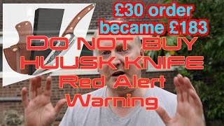 Warning do not buy a huusk knife avoid at all costs Not Japanese knife [upl. by Ocsirf353]