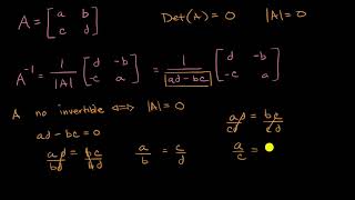 Matrices invertibles y no invertibles  Khan Academy en Español [upl. by Catharine435]