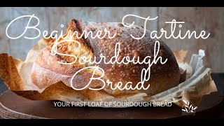 Beginner Tartine Sourdough Bread  How to Bake Your First Loaf of Sourdough Bread [upl. by Nediarb]