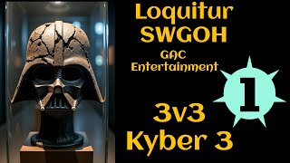 SWGOH GAC 3v3 M01 JMK BoKatan Jabba SK Malicos JML Gideon Queen Inq Challenging [upl. by Annairt]