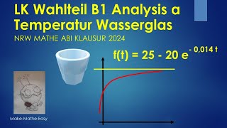 LK Prüfungsteil B1 Analysis Mathe Abi Klausur NRW 2024 Aufgabe a Wasserglas [upl. by Eirrab]