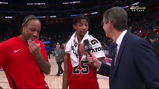 DeMar DeRozan amp Dalen Terry Postgame Interview  Detroit Pistons vs Chicago Bulls  41124 [upl. by Esmaria870]