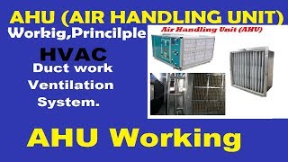 AHU Air Handling Unit In हिन्दी Hindi  Working principle and function [upl. by Luap]