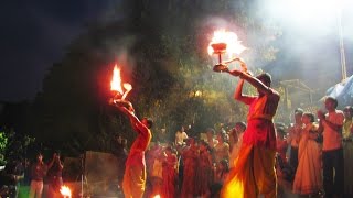 Beautiful Ganga Aarti at Baghbazar Ghat Kolkata [upl. by Yelhs]