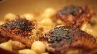 Braised Chicken Thighs Recipe  KIN EATS [upl. by Hareehat]