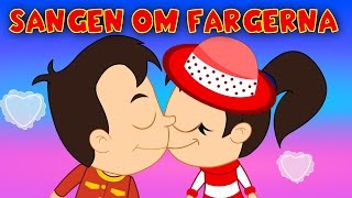 Sången om färgerna  Röd röd röd är mössan på mitt huvud med mera  Barnsånger på svenska [upl. by Nomar]