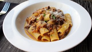 Pasta alla Genovese  Rigatoni with GenoveseStyle Meat Sauce [upl. by Kubetz83]