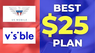 Visible vs US Mobile Which 25Month Unlimited Plan Is Best [upl. by Dymphia]