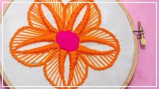 🌸 hand embroidery 🌸BORDADOS PARA FLORES FÁCILES🌸bordados a mano paso a paso🌸bordados de flores [upl. by Nattie673]