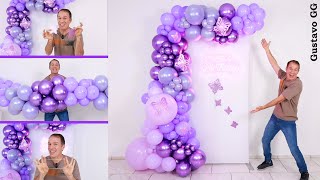 COMO HACER UN ARCO DE GLOBOS 😊👍 decoración con globos para cumpleaños ✨ Gustavo gg [upl. by Larrad]