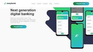 How to create EasyBank Landing Page  Frontend Mentor Coding Challenge For Intermediate Developer [upl. by Eidas]