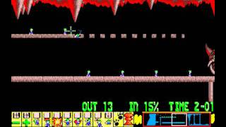 Lemmings PC  Level 2 Tricky We all fall down [upl. by Schwab]