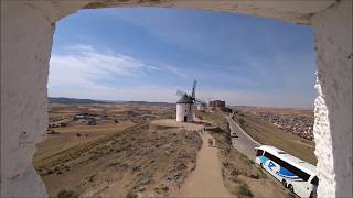 Inside of windmill Molino Rucio Consuegra Spain [upl. by Eiznek689]