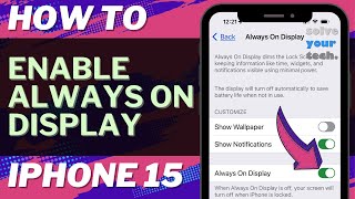 How to Enable Always on Display on iPhone 15 Pro [upl. by Enehpets]