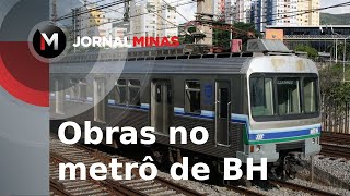 Obras na linha 2 do metrô em Belo Horizonte  Jornal Minas [upl. by Narmak]