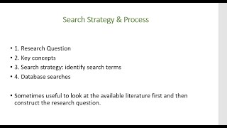 Part 1 Search Strategy and Boolean operators [upl. by Atilef858]