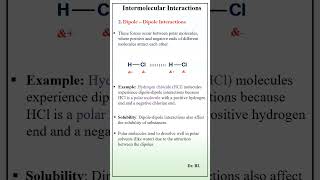 Intermolecular Interactions DipoleDipole Interactions [upl. by Powell]