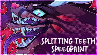 SPLITTING TEETH  OC SPEEDPAINT [upl. by Hanimay]