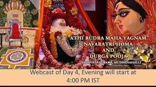 Day 4  Evening Athi Rudra Maha Yagna amp Durga Pooja  2015 Muddenahalli [upl. by Karlan]