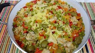 Arroz con Pollo y Aceitunas  Muy Fácil de Preparar [upl. by Aicilanna]