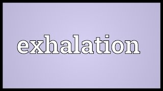 Exhalation Meaning [upl. by Carolus953]