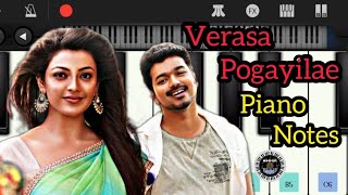 Verasa Pogayile  Easy Piano Notes  Jilla  Vijay  Kajal Aggarwal  Mohanlal  DImman [upl. by Kemp181]