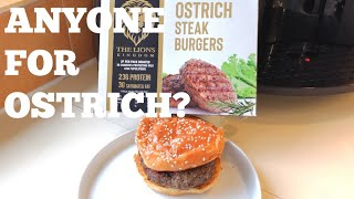 OSTRICH STEAK BURGERS  ALDI  Food Review [upl. by Ginnie]